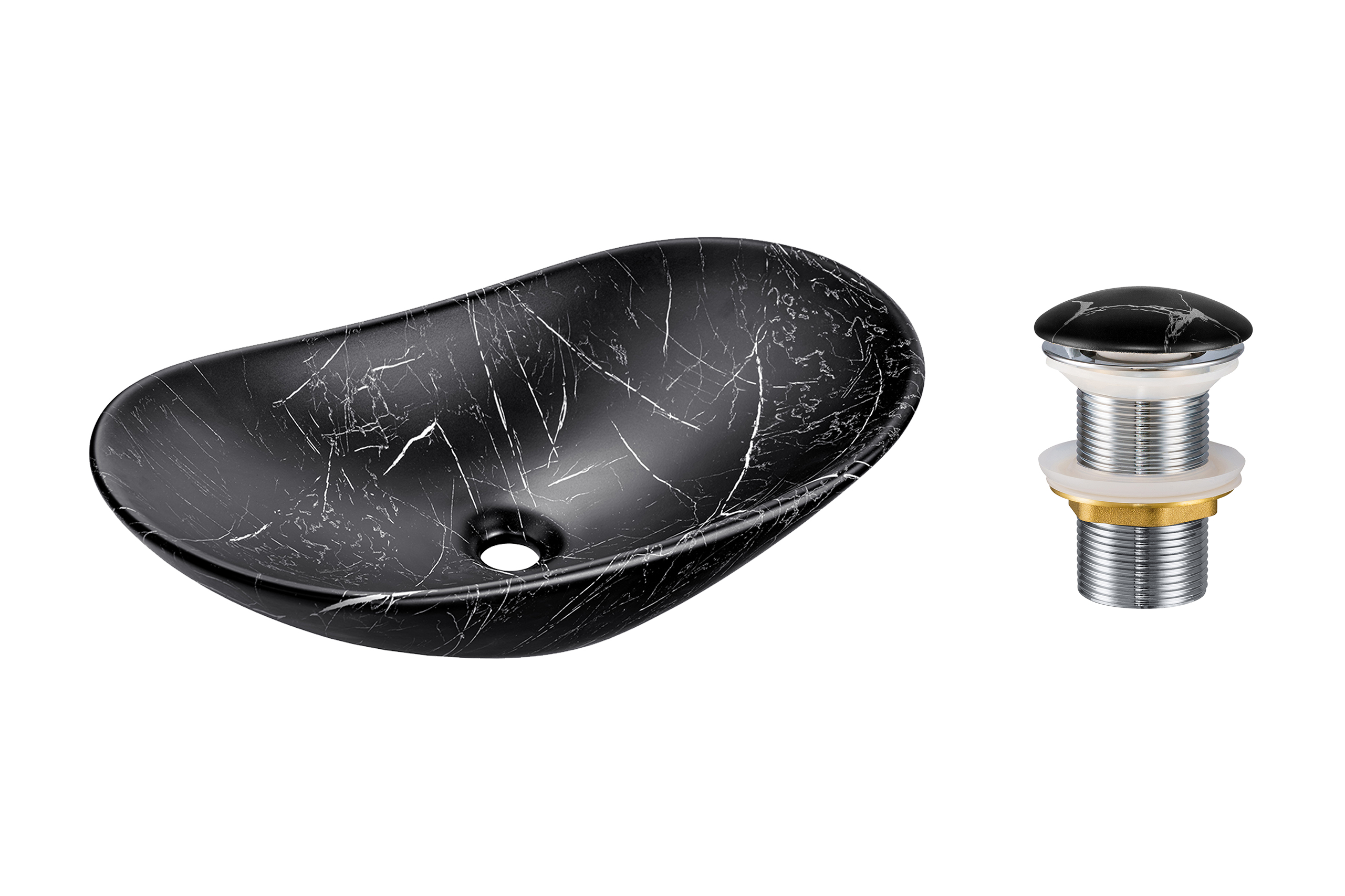 Pultra ültethető mosdó mosdótál 62×36 cm – Fehér SET-LENA MB T201M-B2-3-MP Pultra ültethető mosdó mosdótál 62×36 cm SET-LENA MB T201M-B2-3-MP