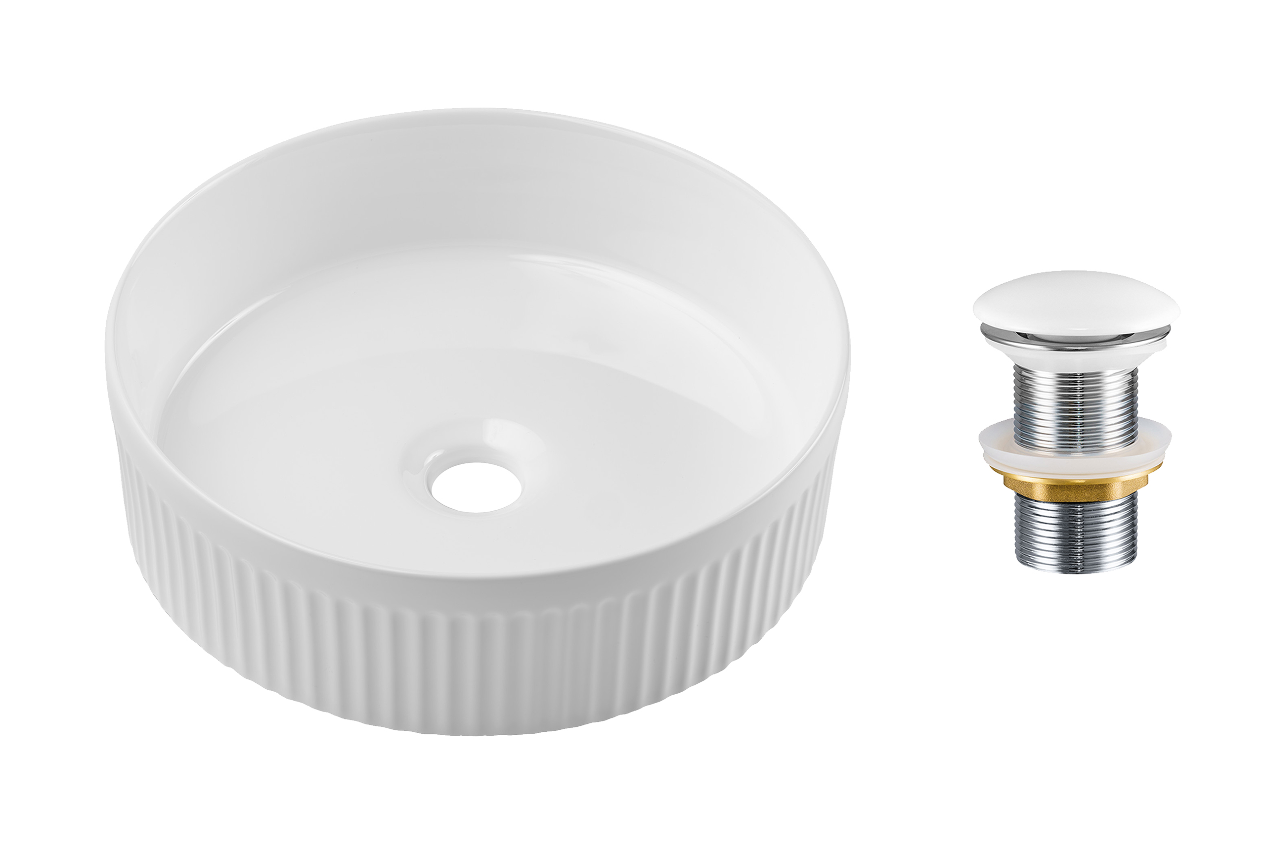 Pultra ültethető mosdó mosdótál 36×36 cm – Fehér SET-BEYOND 2 WHITE T201-3-MP Pultra ültethető mosdó mosdótál 36×36 cm SET-BEYOND 2 WHITE T201-3-MP