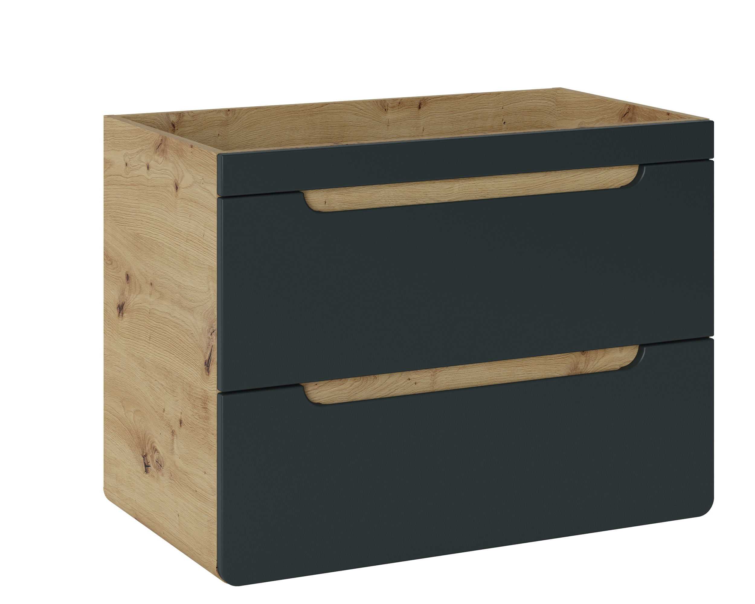 ARUBA COSMOS mosdós alsó szekrény 80 cm 2 fiók ARUBA COSMOS mosdós alsó szekrény 80 cm 2 fiók – fürdőszoba bútor modern sötét kivitelben