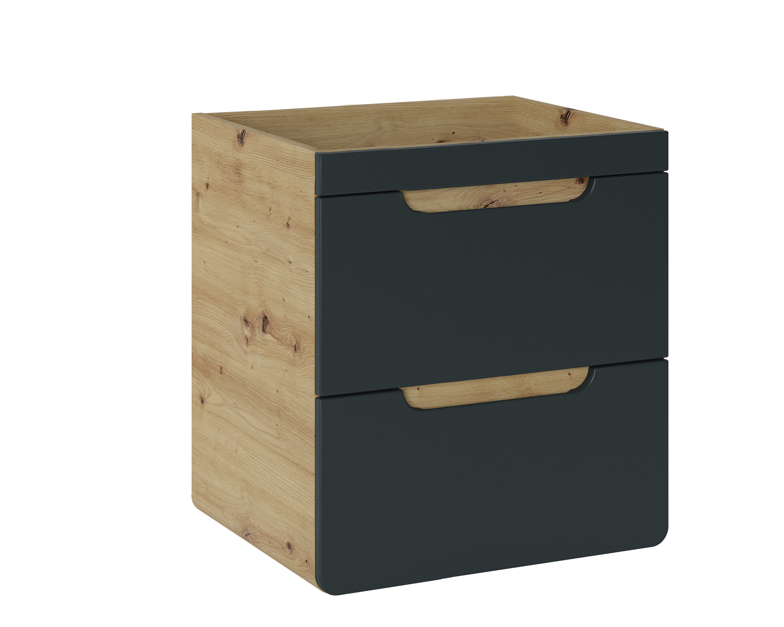 ARUBA COSMOS mosdós alsó szekrény 50 cm 2 fiók – fürdőszoba bútor modern sötét kivitelben