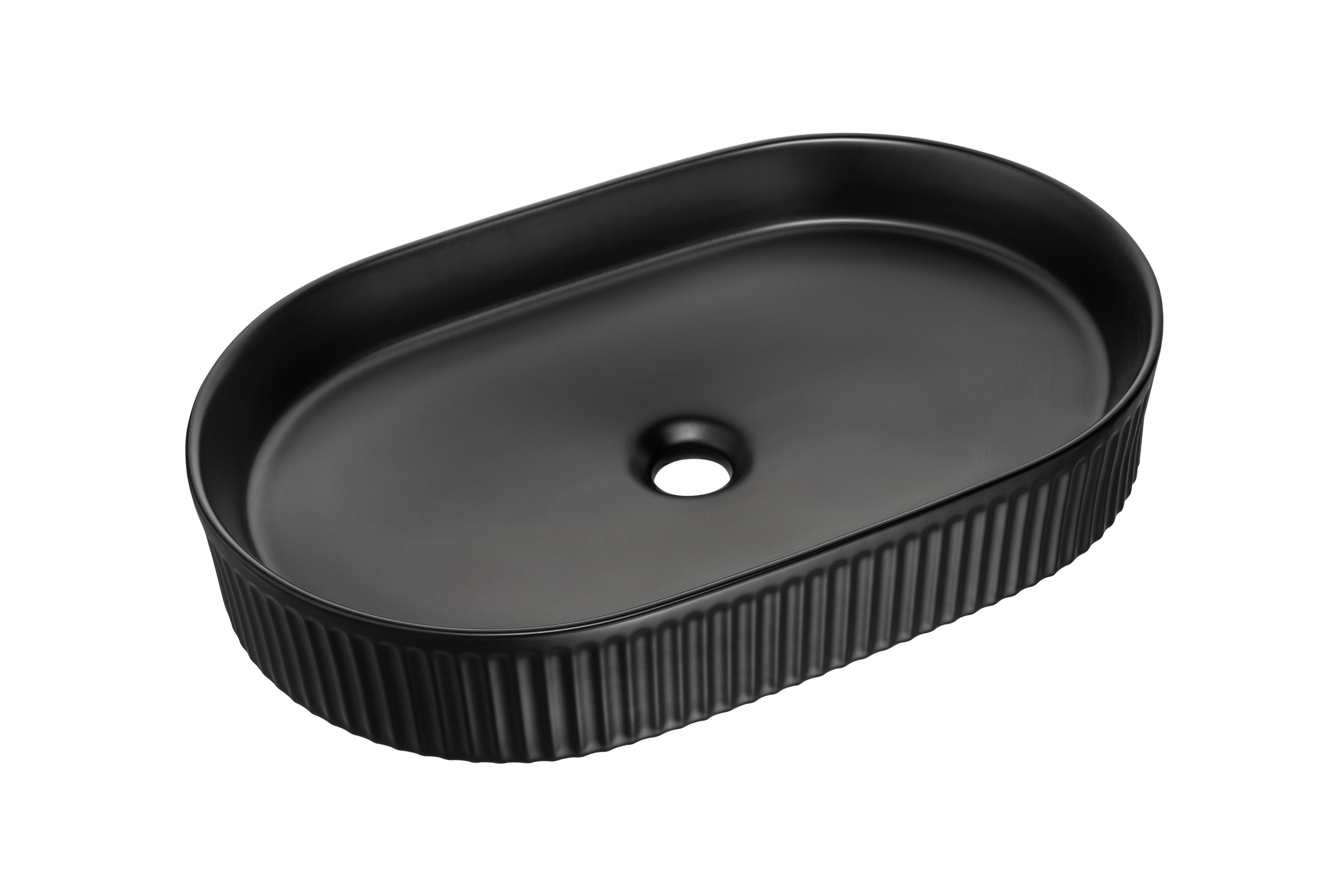 Pultra ültethető mosdó mosdótál 56×36 cm – Matt fekete BEYOND 3 BLACK ( E-6531 )-MP Pultra ültethető mosdó mosdótál 56×36 cm BEYOND 3 BLACK ( E-6531 )-MP