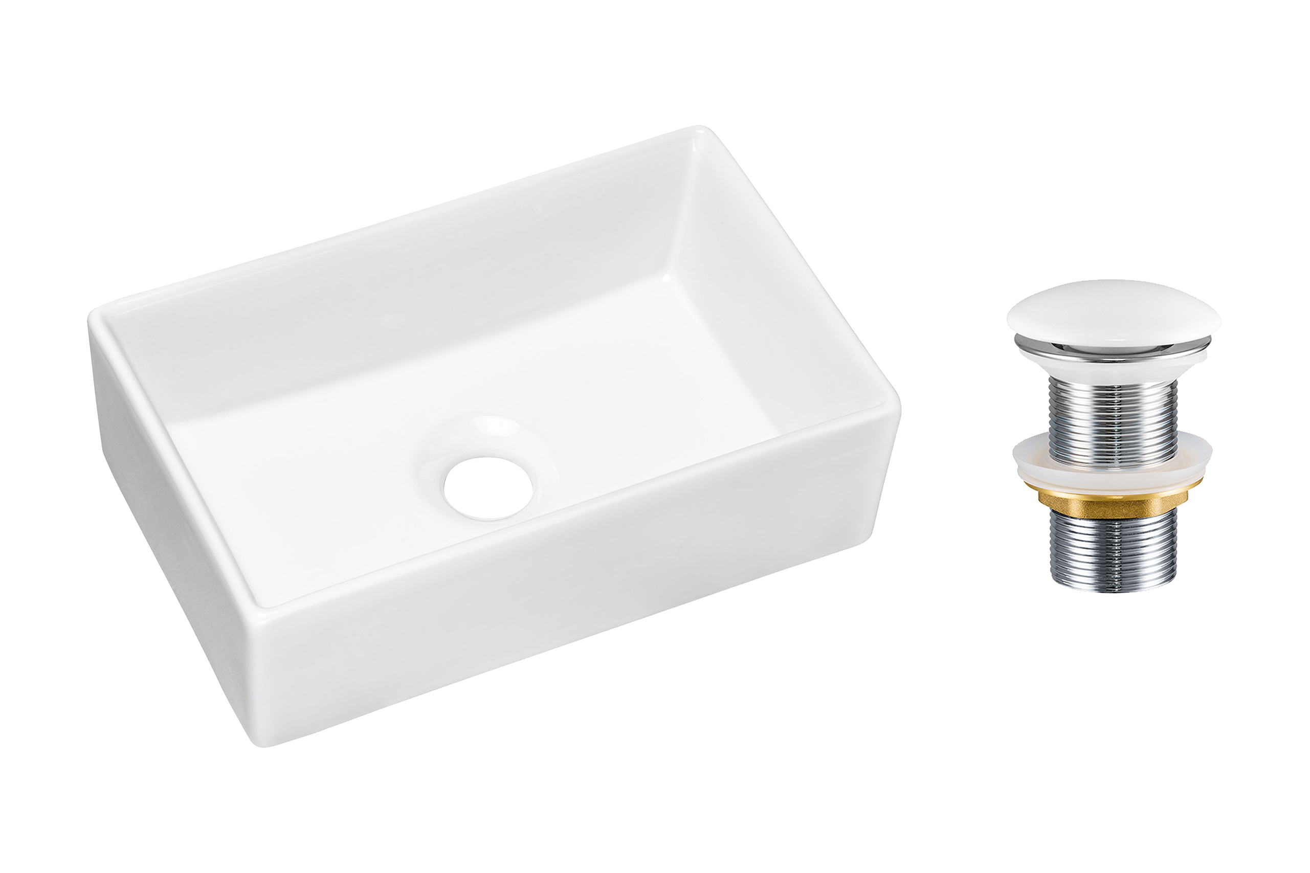 Pultra ültethető mosdó mosdótál 35×22 cm – Fehér SET-GAJA35 T201-3-MP Pultra ültethető mosdó mosdótál 35×22 cm SET-GAJA35 T201-3-MP