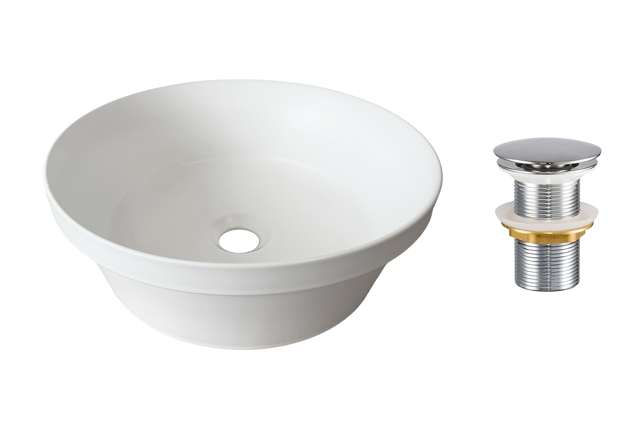 Pultra ültethető mosdó mosdótál 40×40 cm – Fehér SET-MADA MW T201L-3-MP Pultra ültethető mosdó mosdótál 40×40 cm SET-MADA MW T201L-3-MP