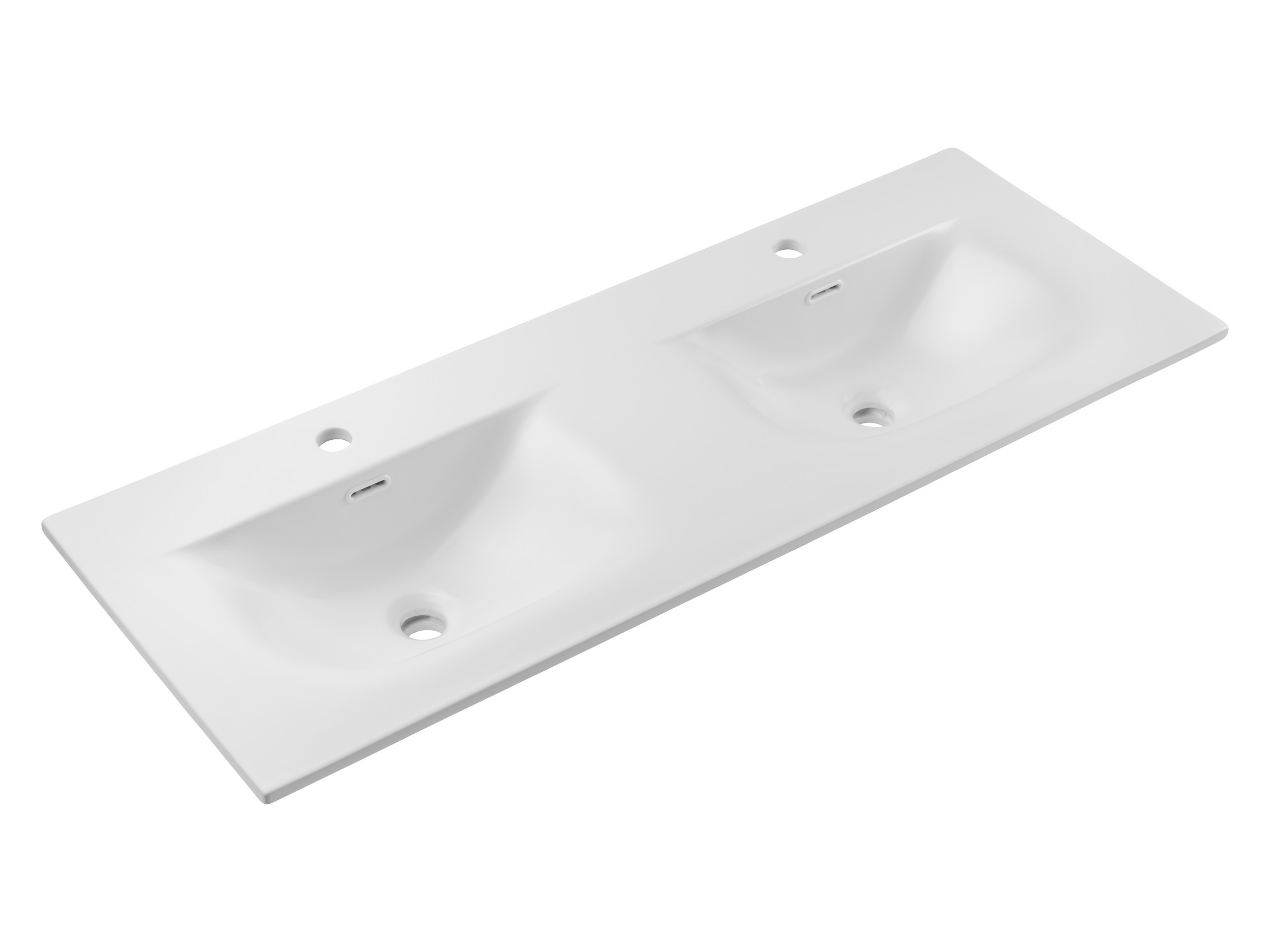 TALIA CASELLA 120 cm-es fürdőszoba bútor garnitúra SKY bútormosdóval, félmagas szekrényekkel – SET-TC 120CM UM SKY 1 2SP SKY 120 cm-es dupla fehér bútormosdó fürdőszoba bútor elem kép