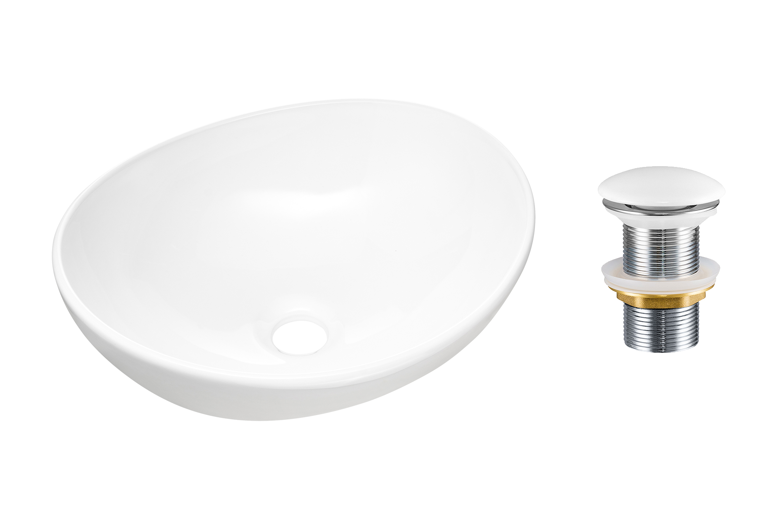 Pultra ültethető mosdó mosdótál 40×33 cm – Fehér SET-LOLA T201-3-MP Pultra ültethető mosdó mosdótál 40×33 cm SET-LOLA T201-3-MP