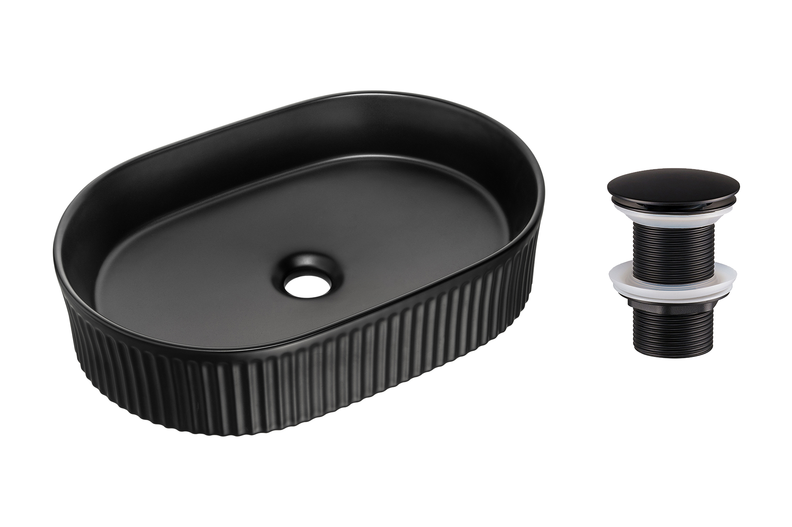 Pultra ültethető mosdó mosdótál 48×32,5 cm – Fehér SET-BEYOND 5 BLACK T201MBG-3-MP Pultra ültethető mosdó mosdótál 48×32,5 cm SET-BEYOND 5 BLACK T201MBG-3-MP