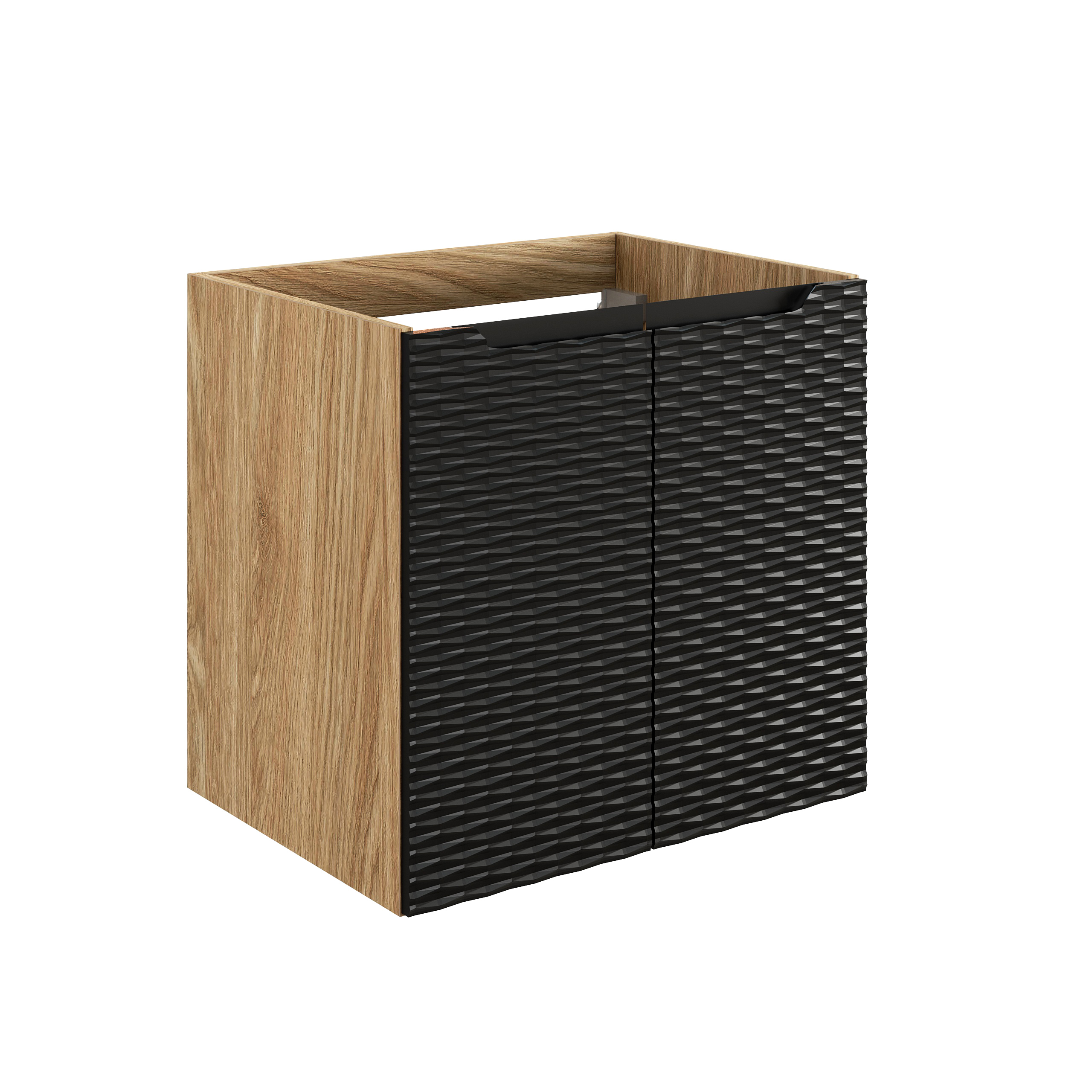 .OCEAN BLACK komplett fürdőszoba bútor szett 90 cm mosdós szekrénnyel OCEAN BLACK 82-60-2D – Szafka pod umywalkę 60cm 2 drzwi