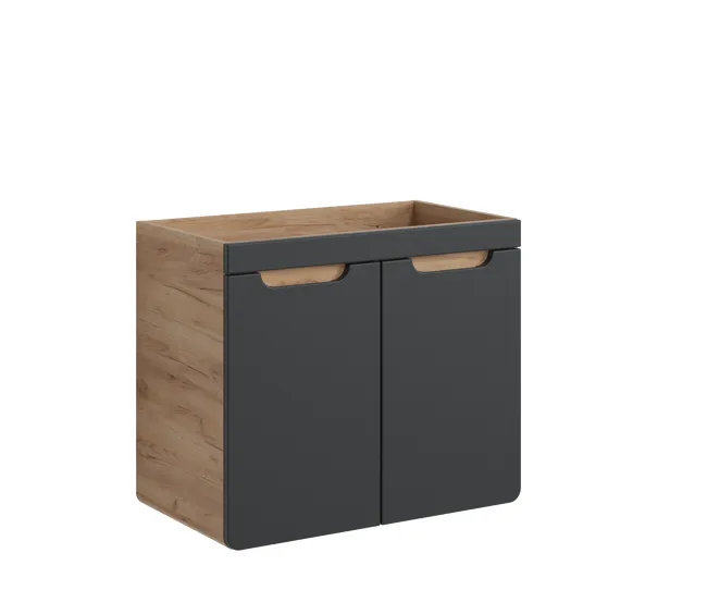 ARUBA COSMOS mosdós alsó szekrény 70 cm 2 ajtó – fürdőszoba bútor modern sötét kivitelben