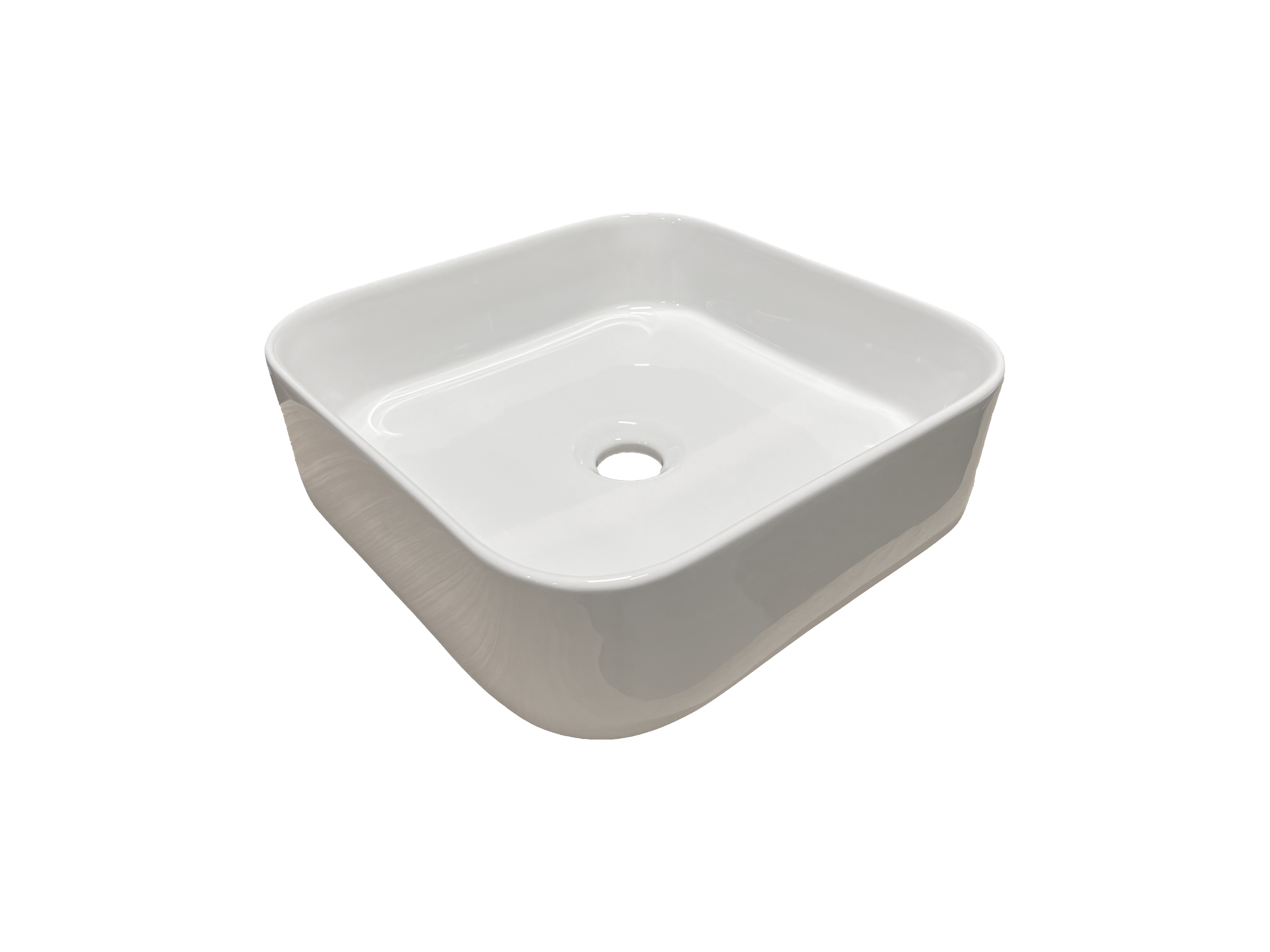 Pultra ültethető mosdó mosdótál 37,5×37,5 cm – Fényes fehér UN-SARA-2(37C)-MP Pultra ültethető mosdó mosdótál 37,5×37,5 cm UN-SARA-2(37C)-MP